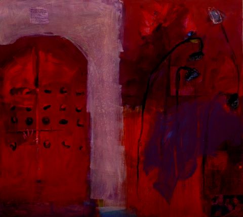 Through the red door-80x88in