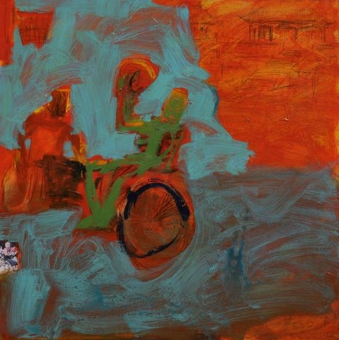 Basketball-36x36in-Oil&MM on canvas-613